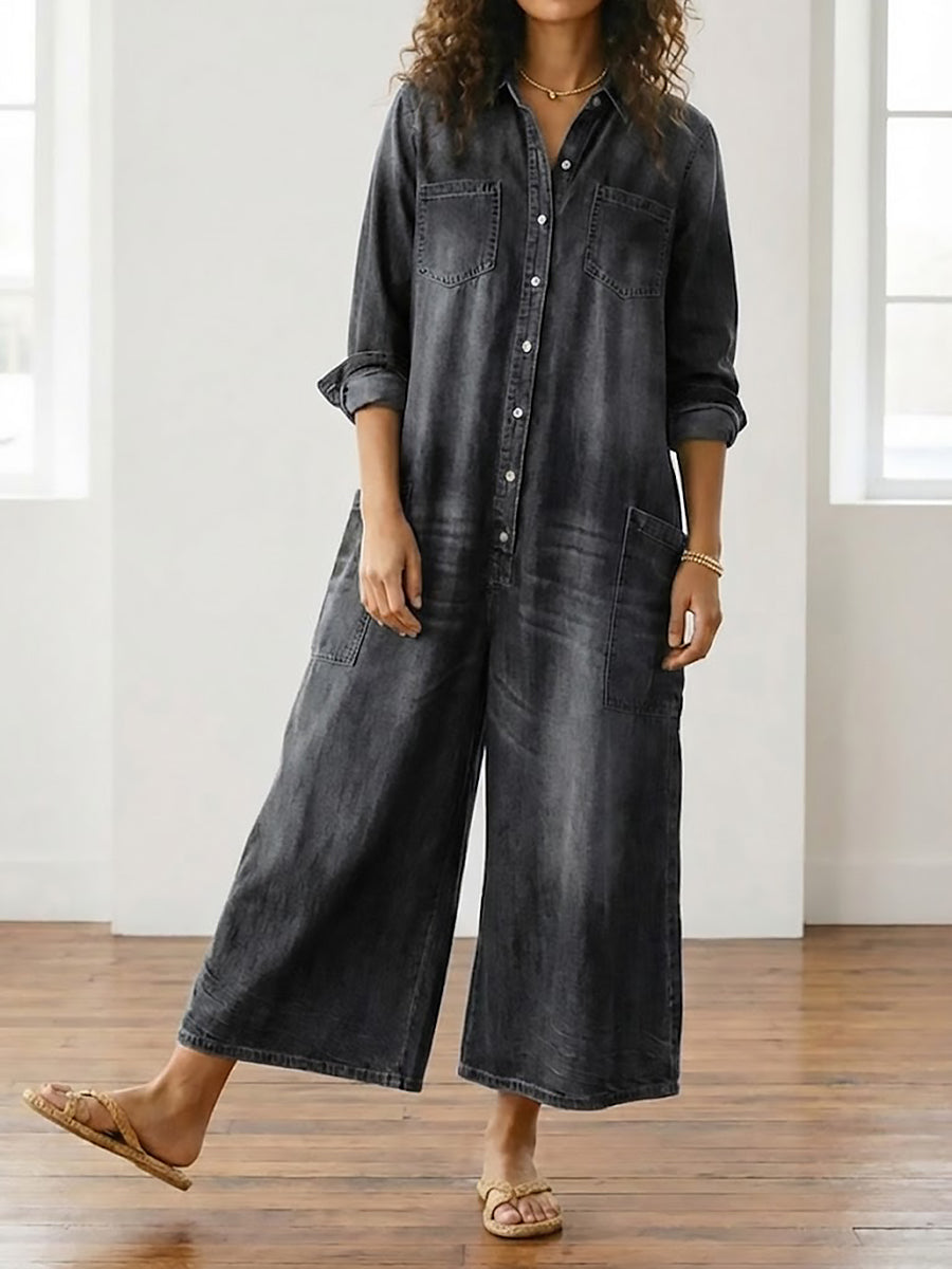 Ilona - Bomulls-dongerioverall