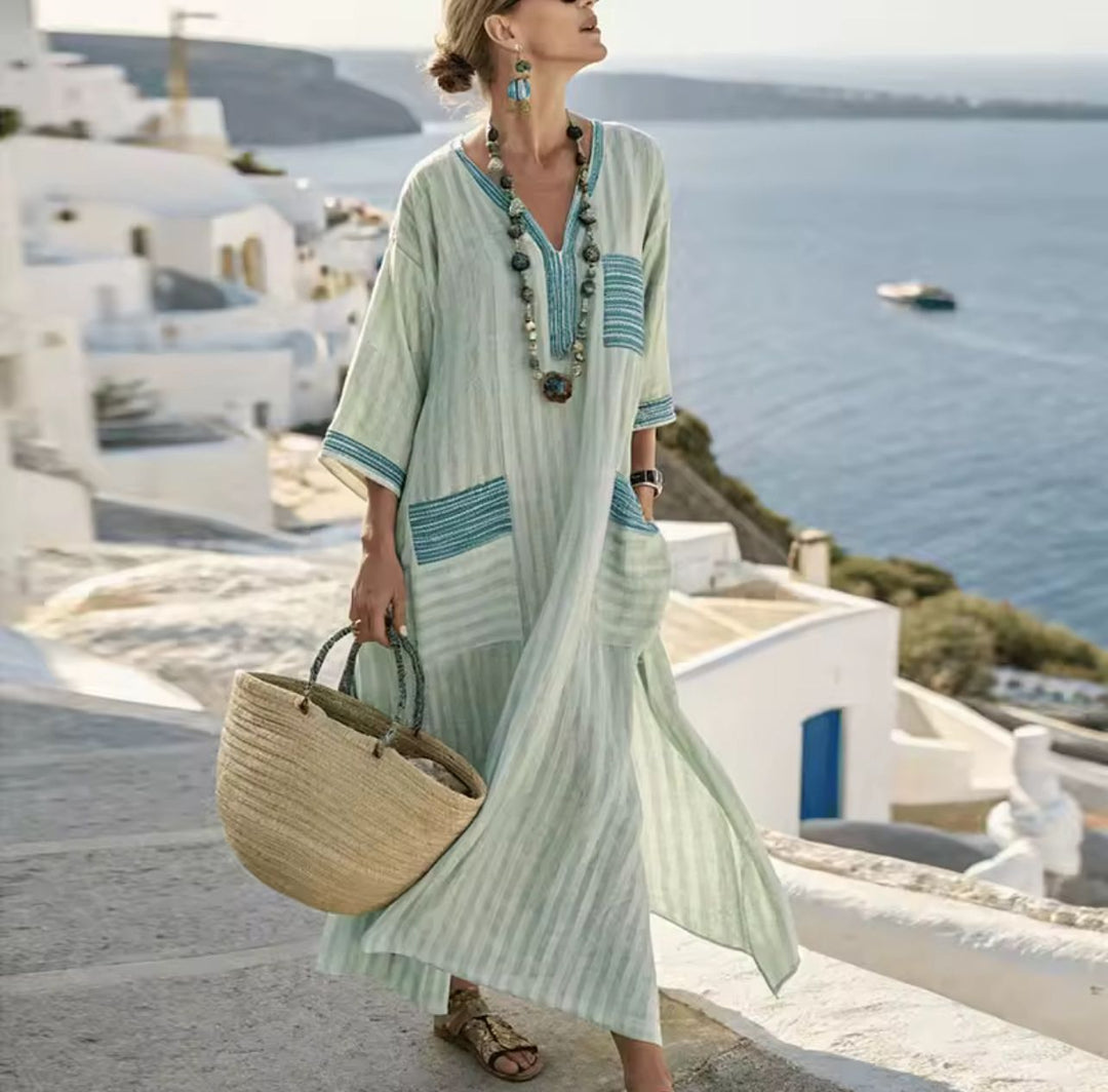 Elegante Mary - Lang sommerkjole for en stilfull sommerlook