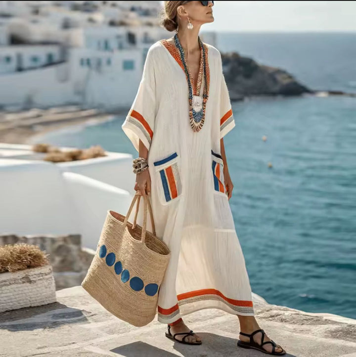 Elegante Mary - Lang sommerkjole for en stilfull sommerlook