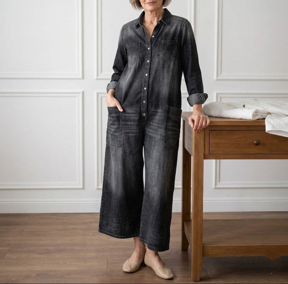 Ilona - Bomulls-dongerioverall