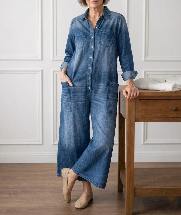 Ilona - Bomulls-dongerioverall