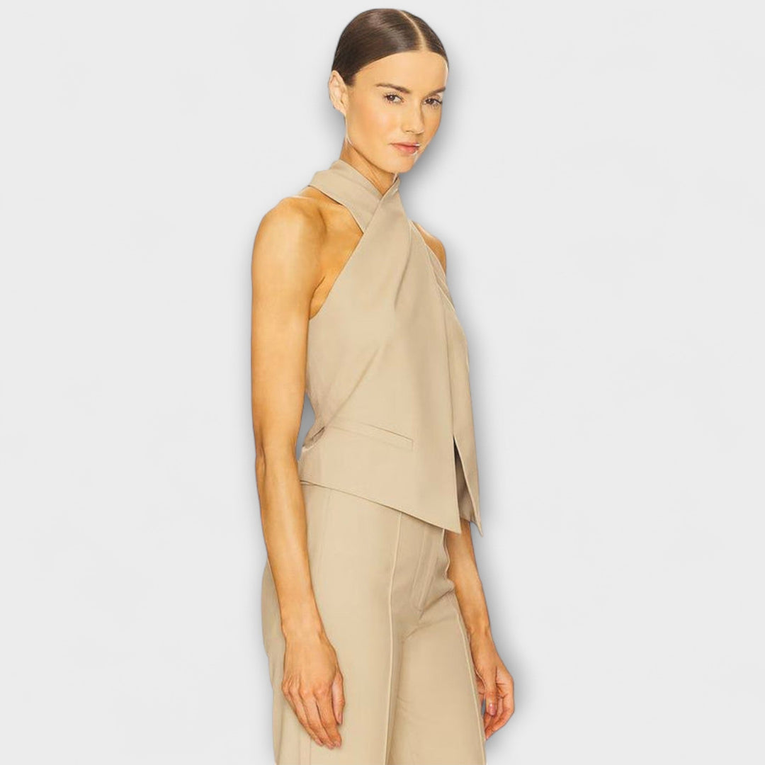 Juni - Kryss Halterneck Vest Topp
