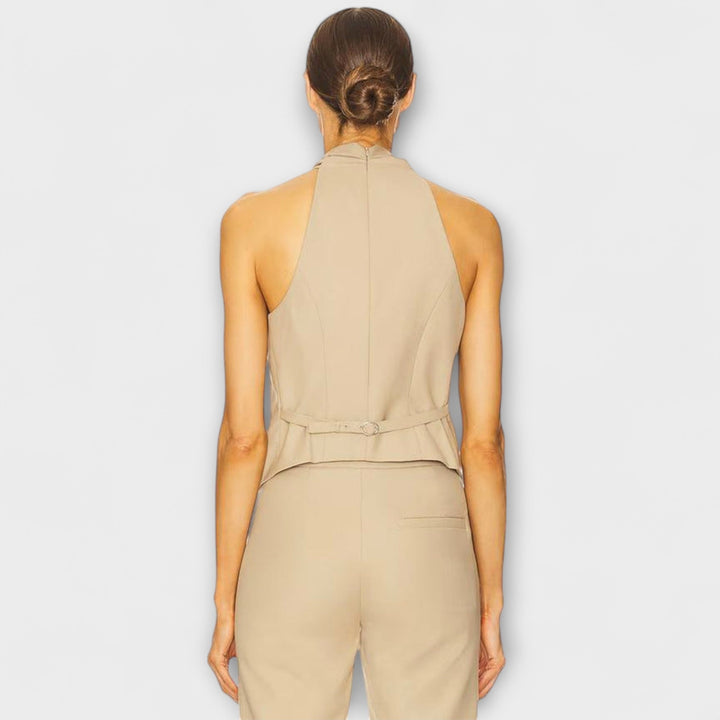 Juni - Kryss Halterneck Vest Topp