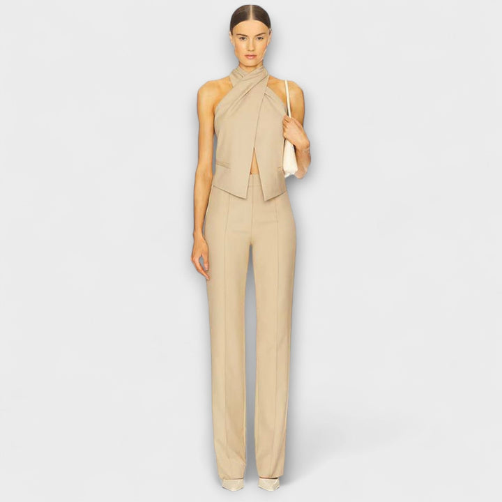 Juni - Kryss Halterneck Vest Topp